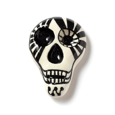 Handmade Ceramic Skull (black)
