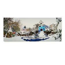 Postcard The Tarot Garden under the snow