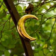 Handmade Ceramic Moon (gold)