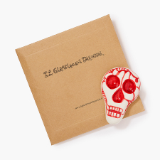 Handmade Ceramic - Skull (red)