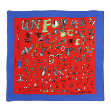 Alphabet scarf (red)