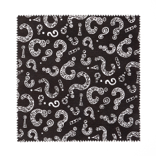 Eyeglass cleaning cloth Question mark