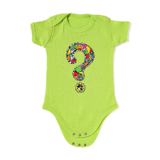 Baby onesie Question Mark