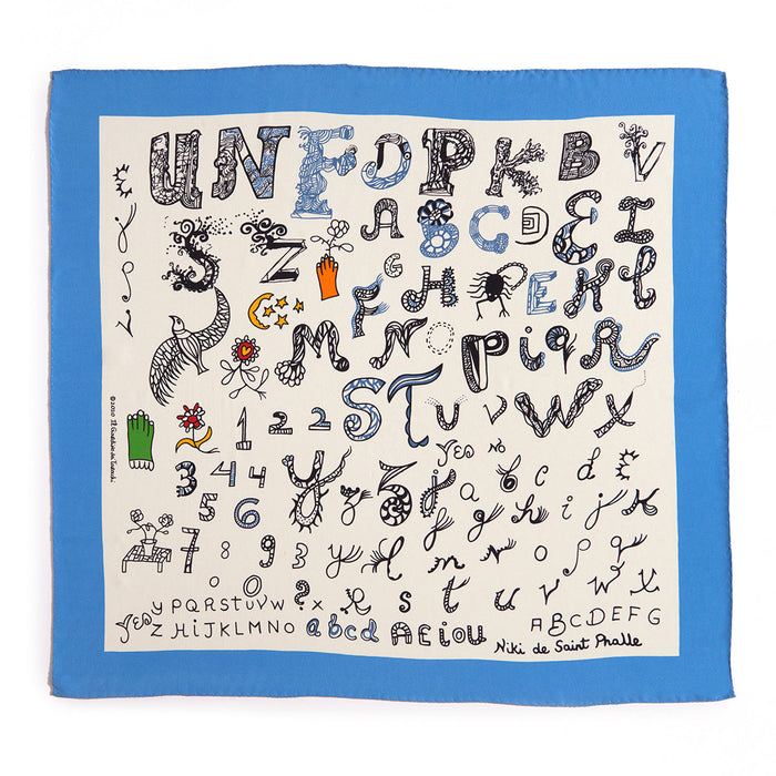 Alphabet scarf (white) - 2