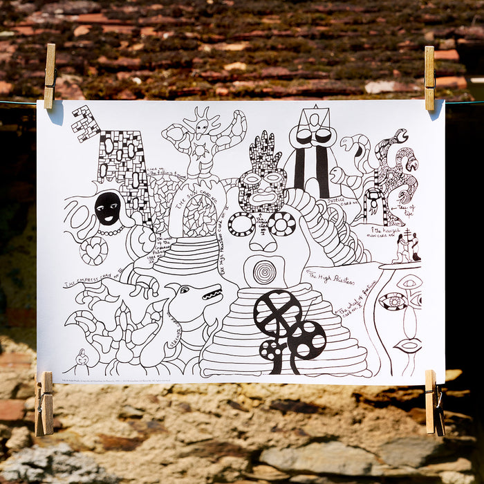 Coloring poster Tarot Garden - 1