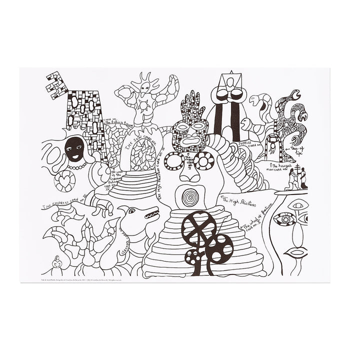 Coloring poster Tarot Garden - 2