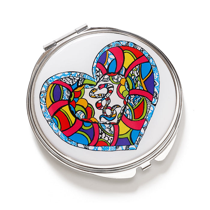 Pocket mirror Heart Snake - 1