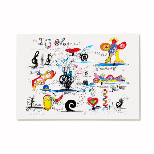 Postcard Stravinsky Fountain