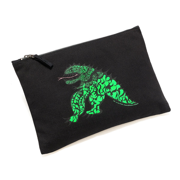 Tu es mon dragon zip pouch (black)