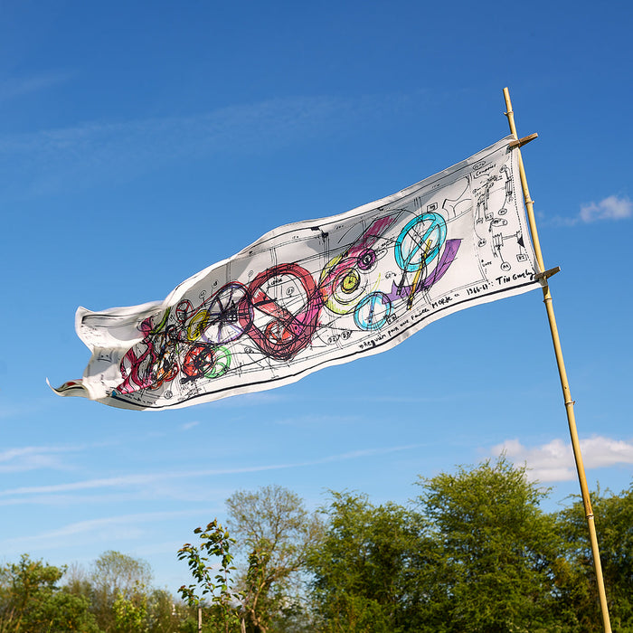 Requiem pour une feuille morte scarf by Jean Tinguely - 1