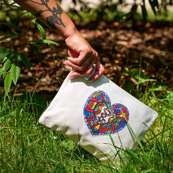 Heart Snake zip pouch